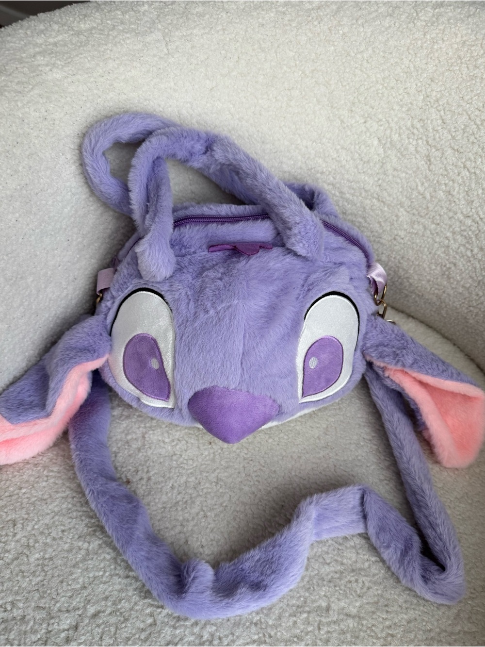 Stitch Plush Purple Kids Crossbody Bag